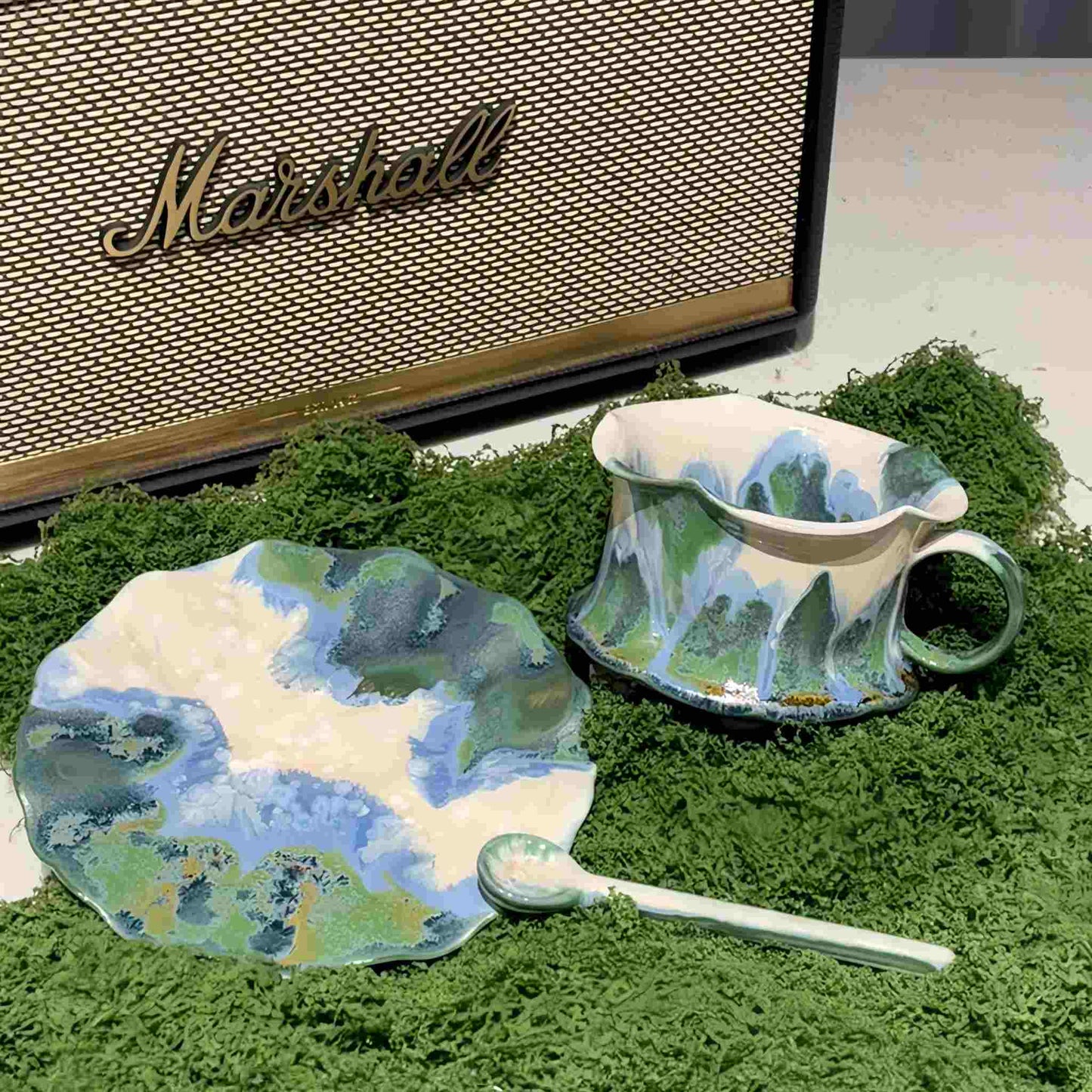Forest Flow-Glaze Art Cup Set