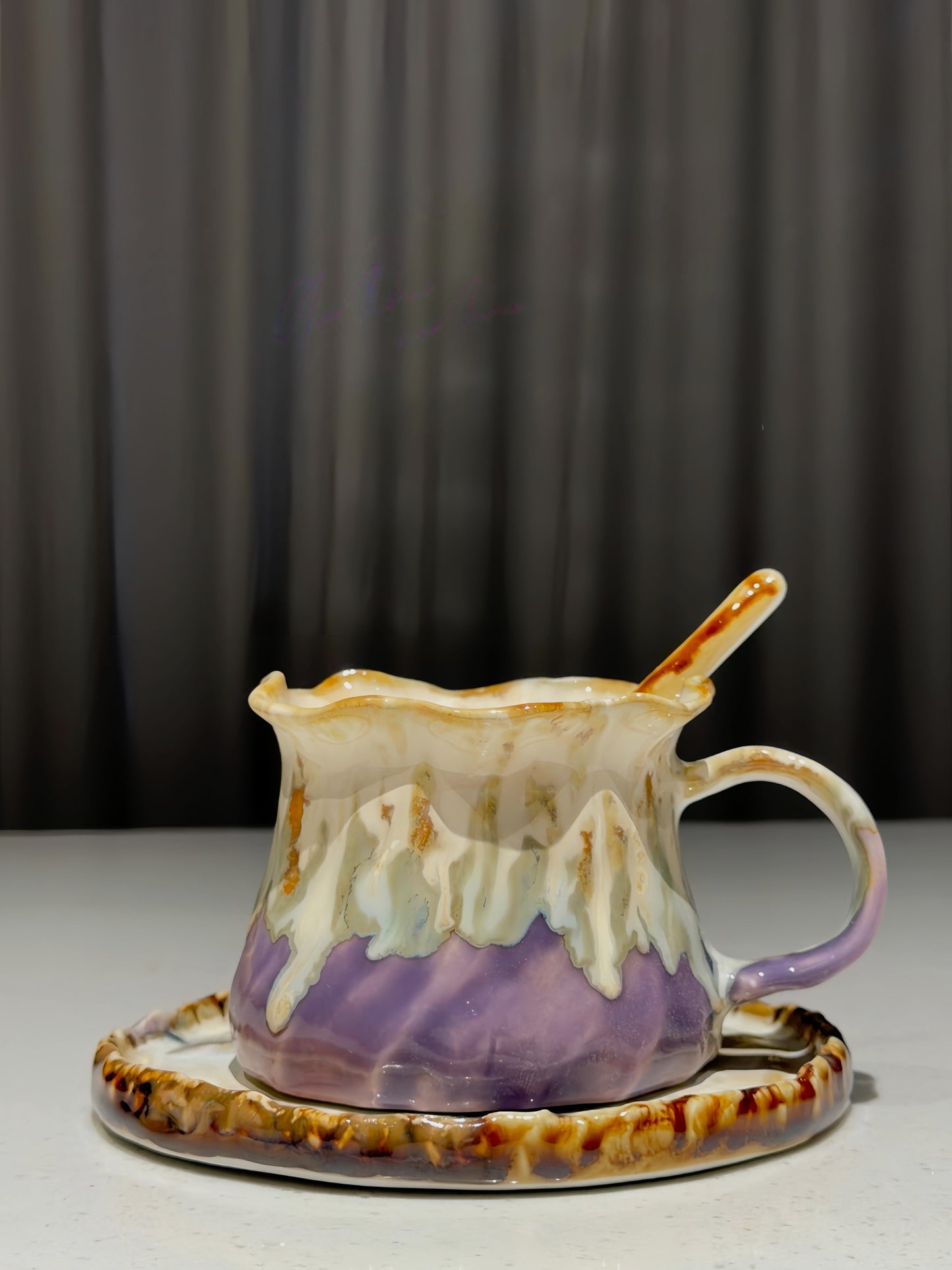 Dusty Lavender Studio Flow-Glaze Cup Set