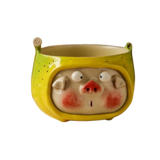 Handmade Banana Ceramic Art Bowl