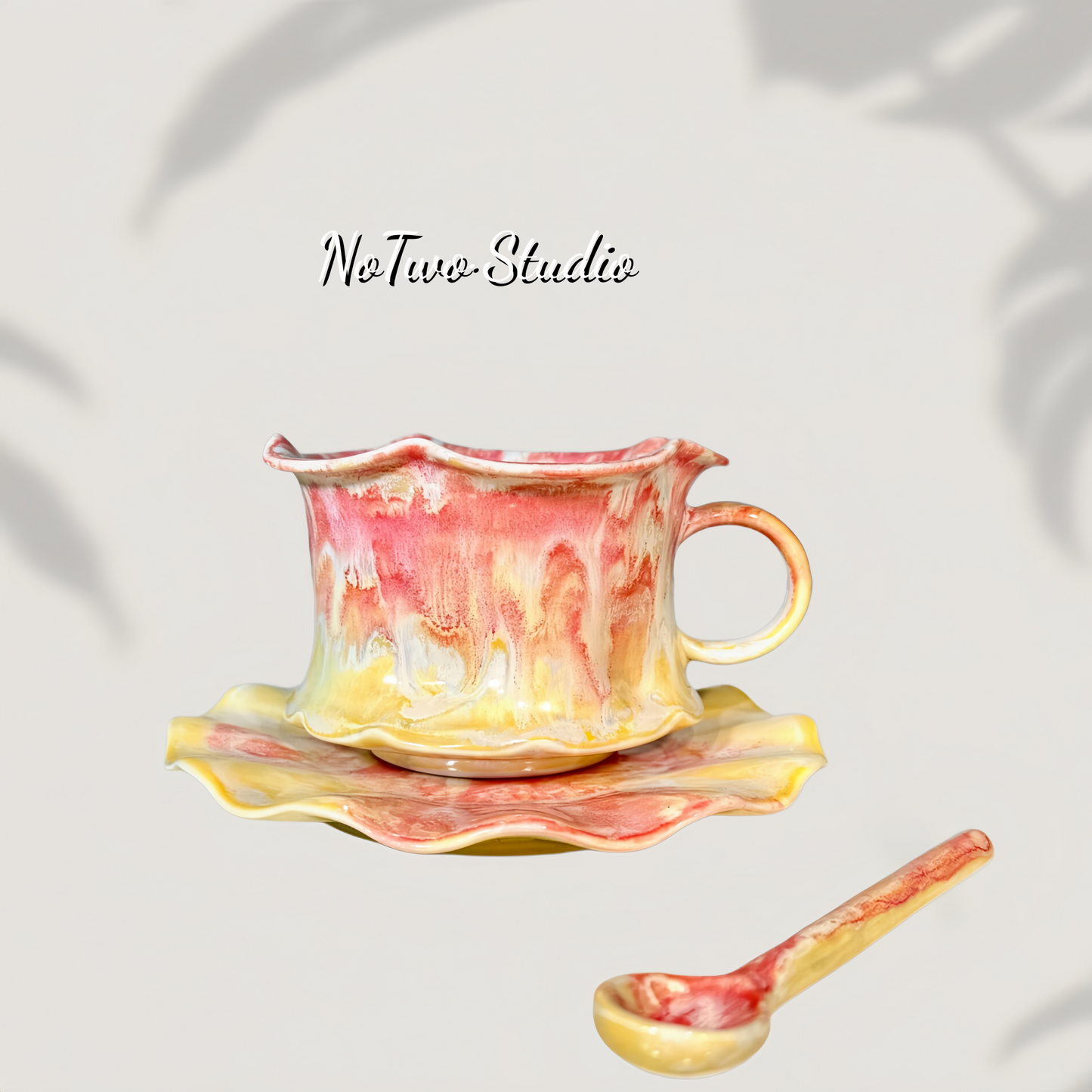 Dreamy Flow Glaze Mug – 3-Piece Set
