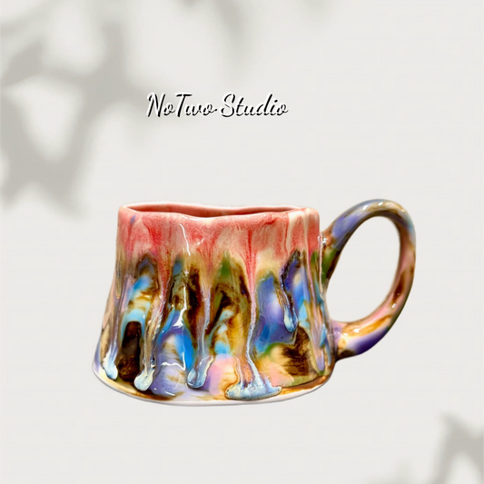 05213 Handcrafted Volcanic Flow-Glaze Art Cup