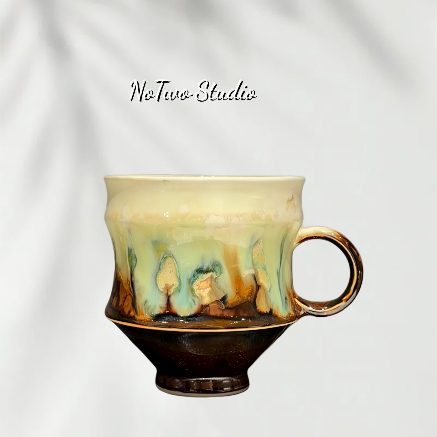 Misty Forest Organic Shape Art Cup