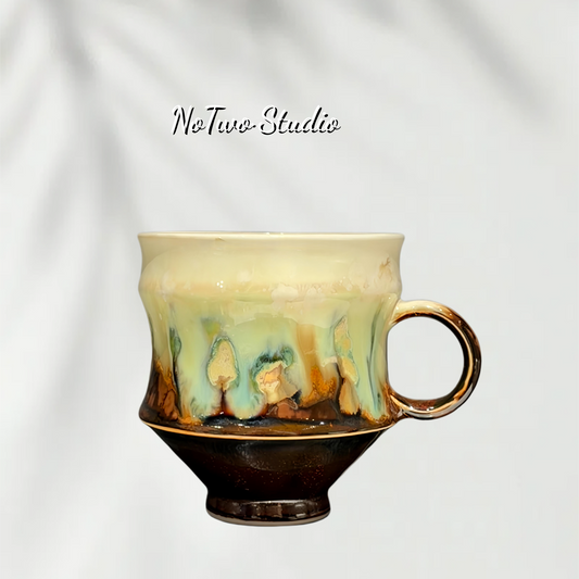 Misty Forest Organic Shape Art Cup