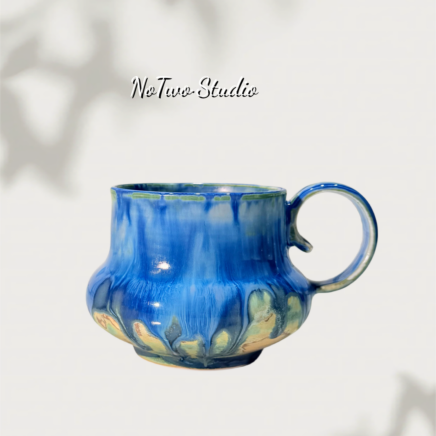 Blue Flow-Glaze Art Cup