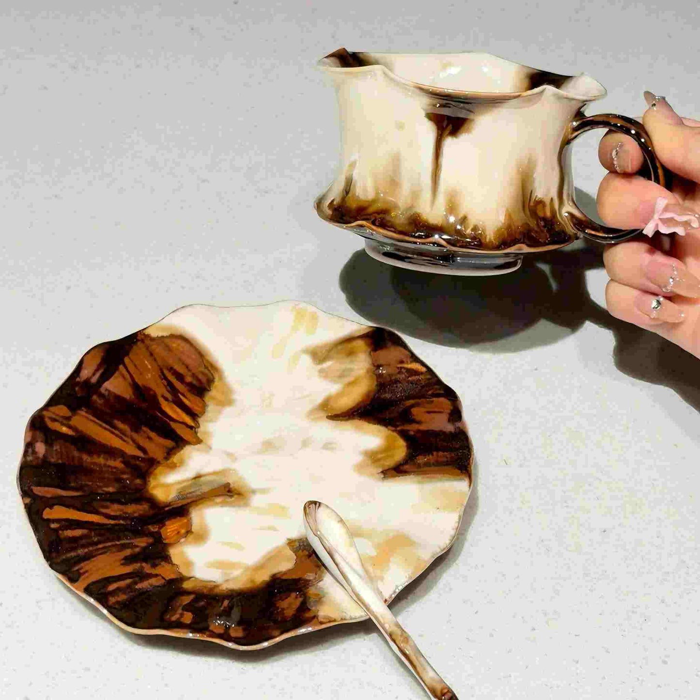 Cappuccino Mist Glaze Cup Set