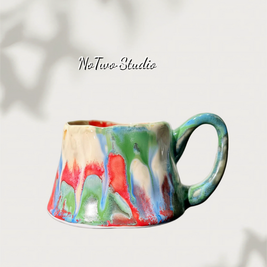 05212 Handcrafted Volcanic Flow-Glaze Art Cup
