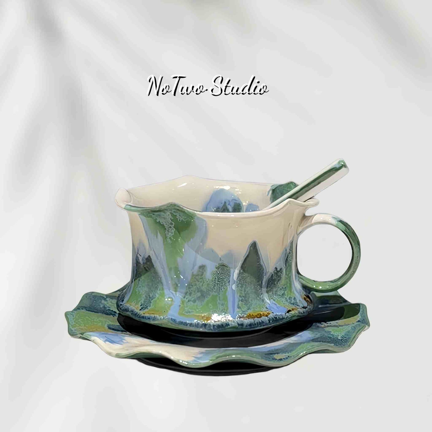 Forest Flow-Glaze Art Cup Set