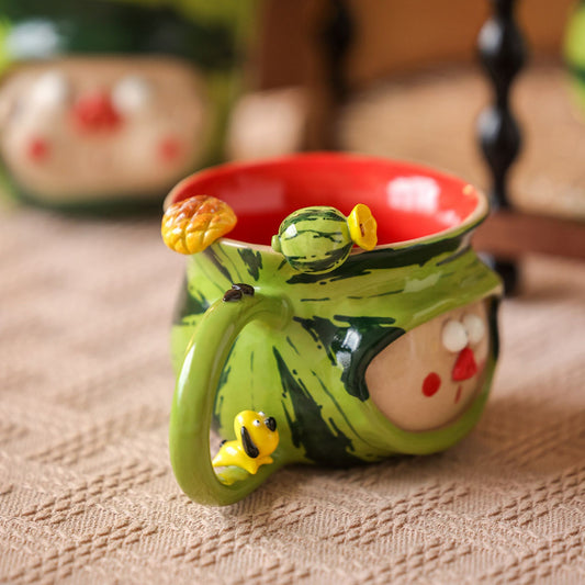Handmade Ceramic Watermelon Art Mug (D)