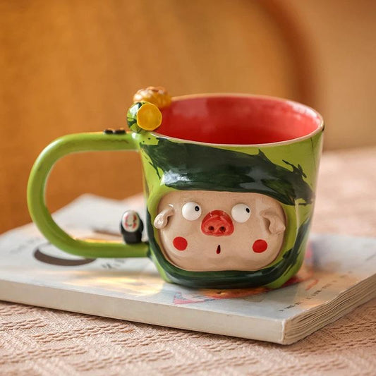 Handmade Ceramic Watermelon Art Mug (B)
