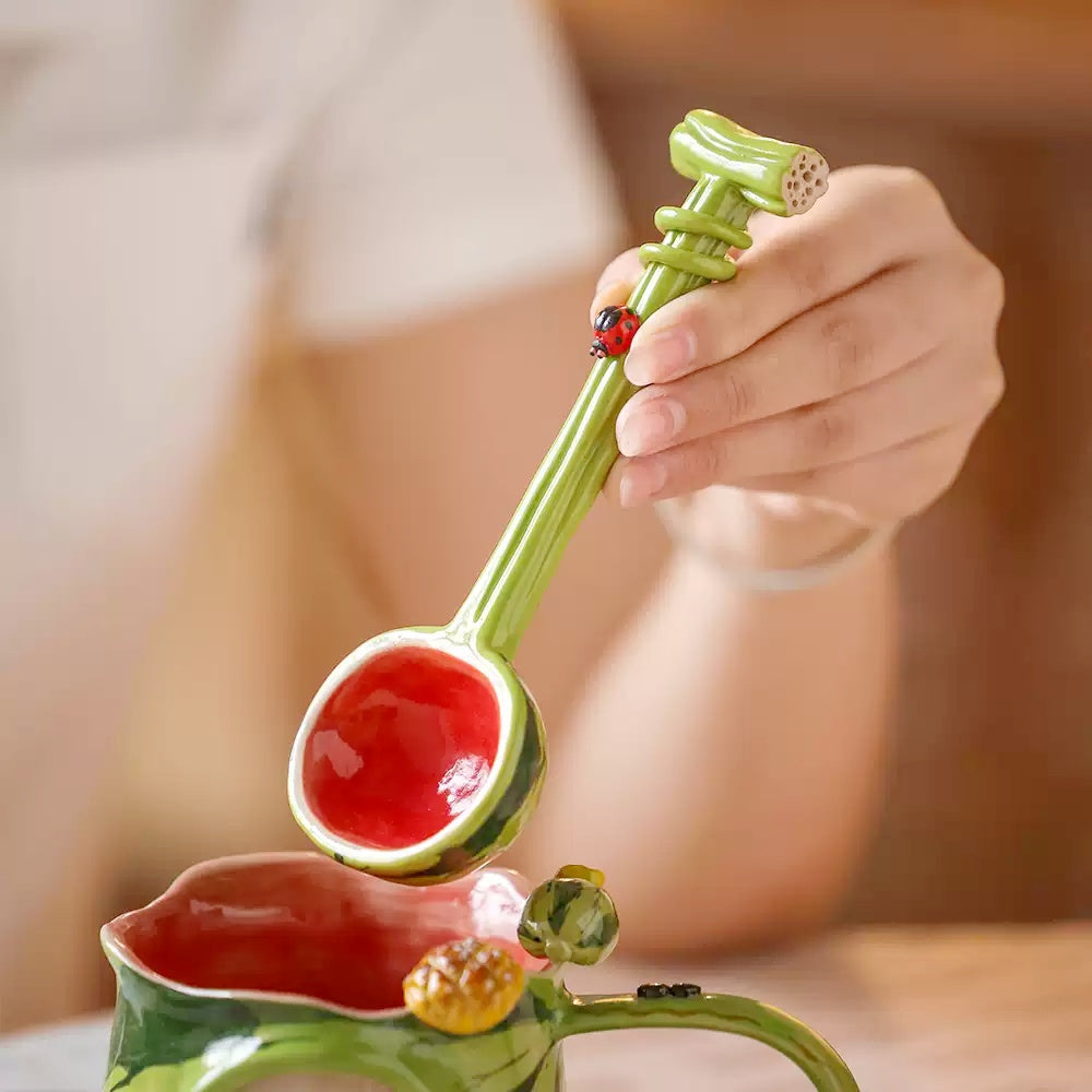 Handmade watermelon scoop