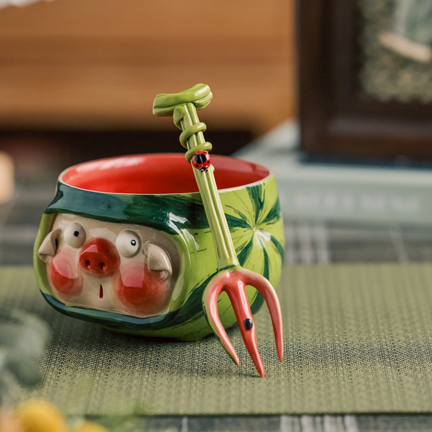 Handmade watermelon fork
