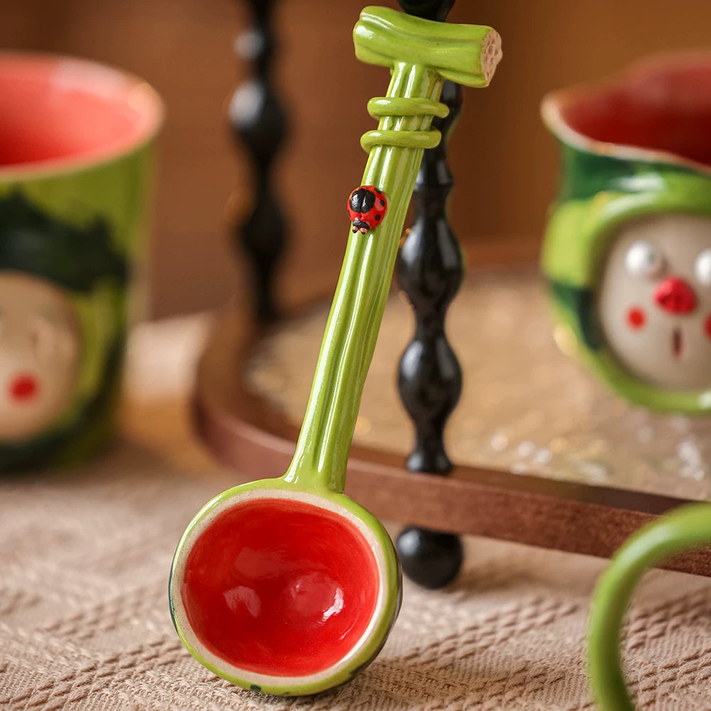 Handmade watermelon scoop