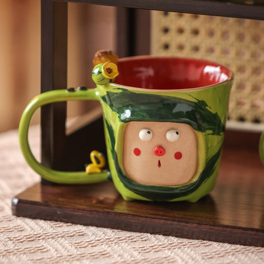 Handmade Ceramic Watermelon Art Mug (A)