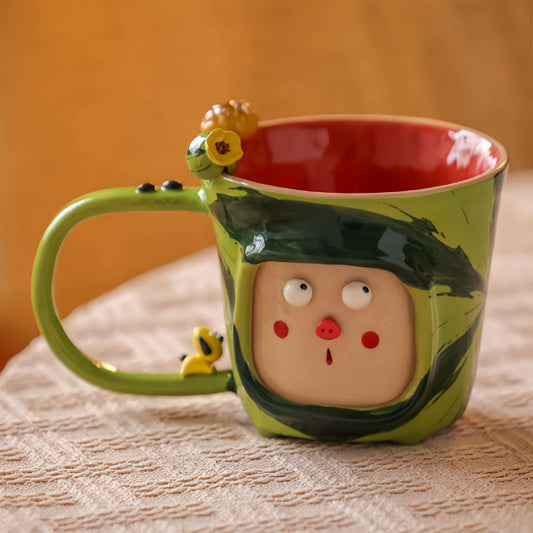 Handmade Ceramic Watermelon Art Mug (A)