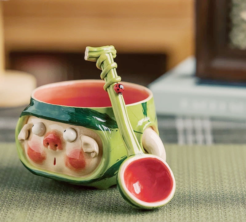 Handmade watermelon scoop