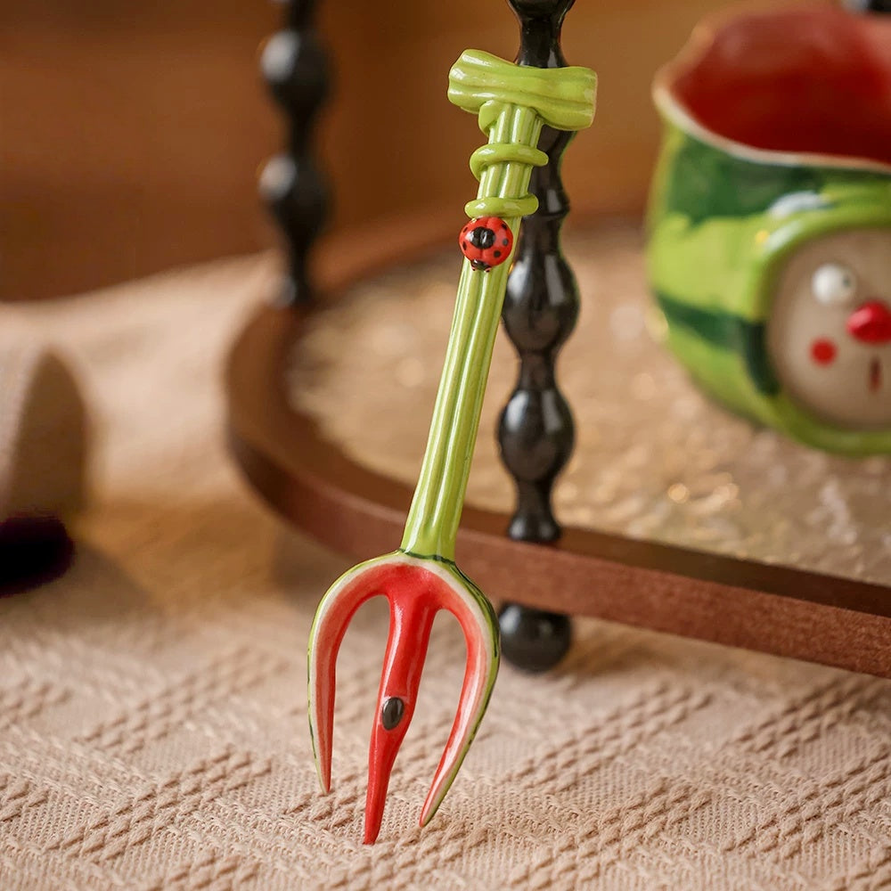 Handmade watermelon fork