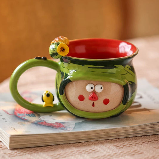 Handmade Ceramic Watermelon Art Mug (D)