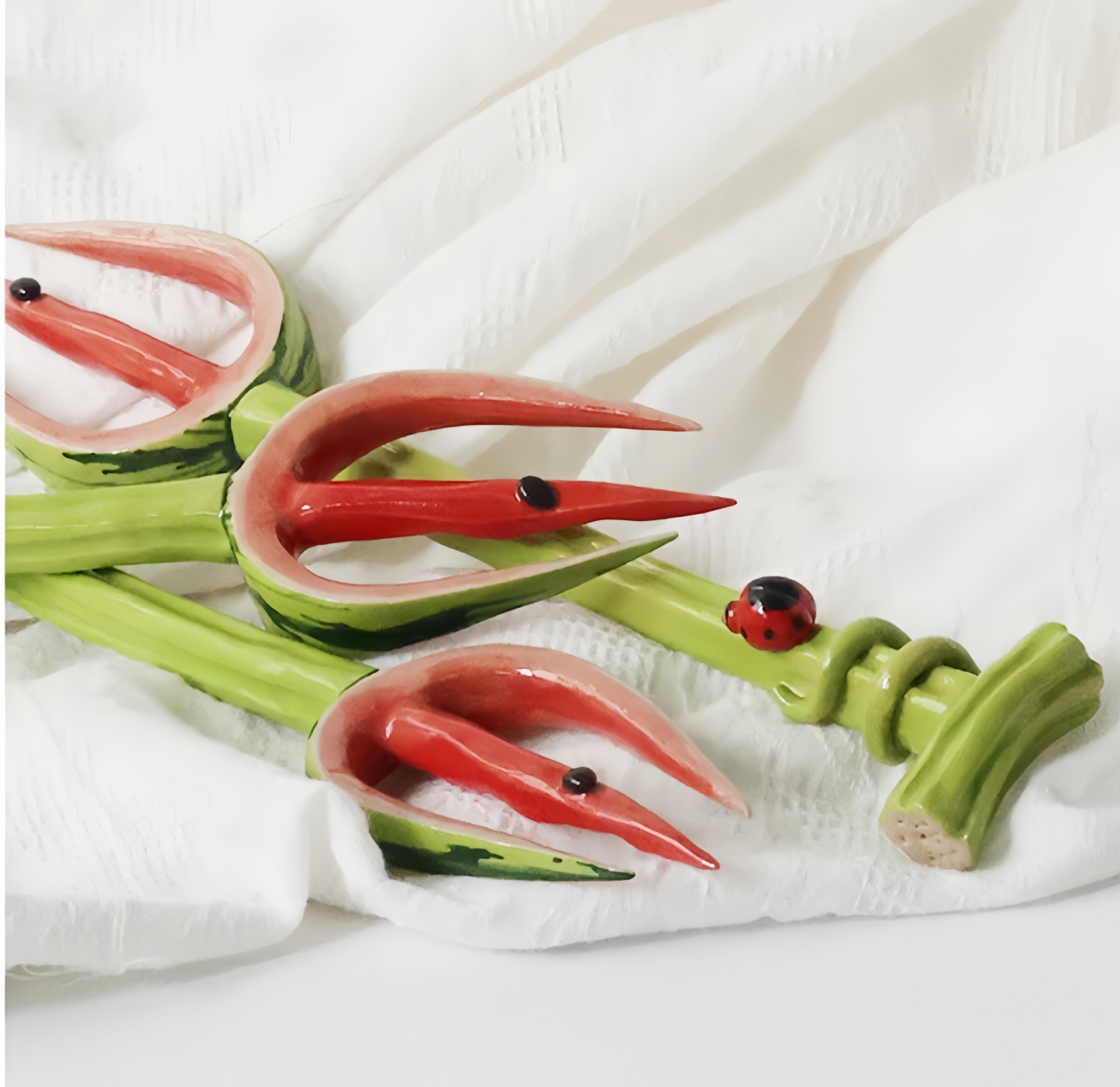 Handmade watermelon fork